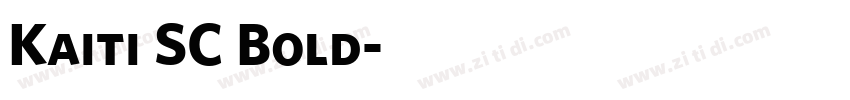 Kaiti SC Bold字体转换